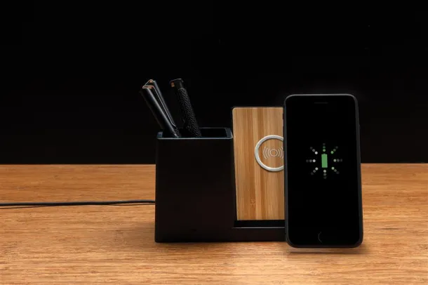  Ontario 5W wireless charger with pen holder Black