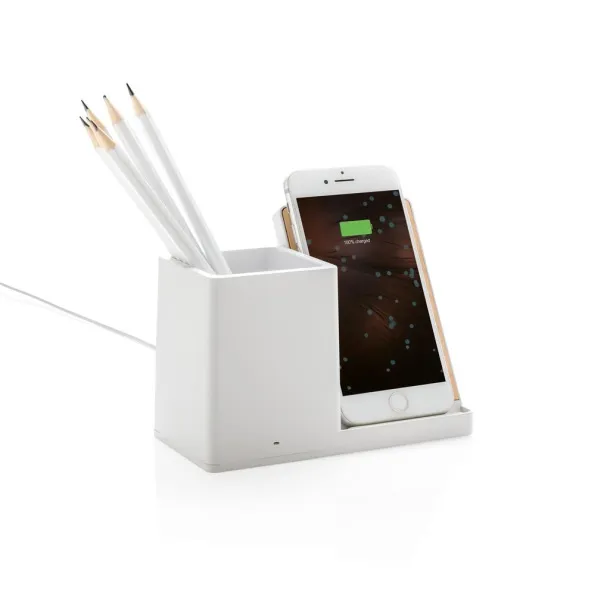 Ontario 5W wireless charger with pen holder White