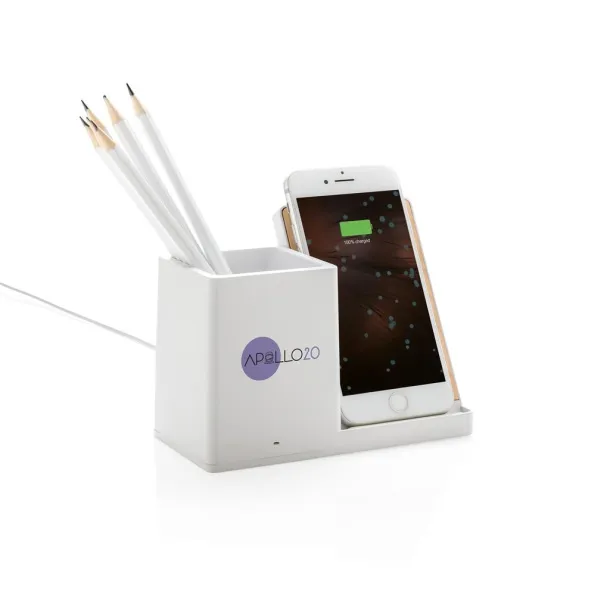  Ontario 5W wireless charger with pen holder White