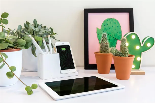  Ontario 5W wireless charger with pen holder White