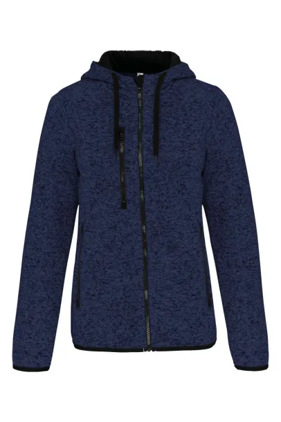  LADIES’ HEATHER HOODED JACKET - Proact Navy Melange