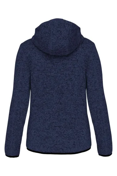  LADIES’ HEATHER HOODED JACKET - Proact Navy Melange