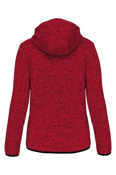  LADIES’ HEATHER HOODED JACKET - Proact Red Melange