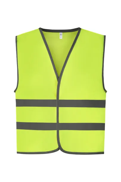  Kids Fluo Reflective Border Waistcoat - Yoko Fluo Yellow