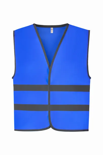  Kids Fluo Reflective Border Waistcoat - Yoko Royal blue