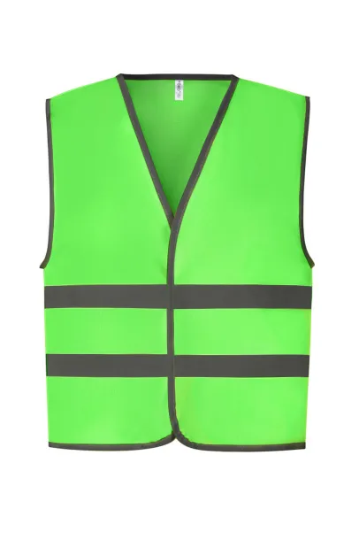  Kids Fluo Reflective Border Waistcoat - Yoko Lime