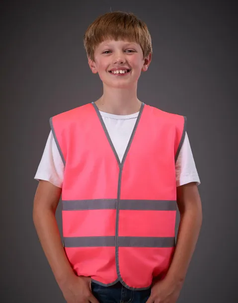  Kids Fluo Reflective Border Waistcoat - Yoko