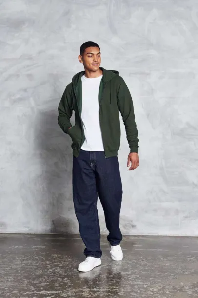  Trenirka s patentom, 280 g/m2 - Just Hoods Šumski zelena
