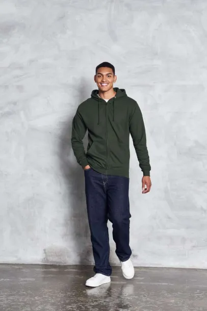 Trenirka s patentom, 280 g/m2 - Just Hoods Šumski zelena