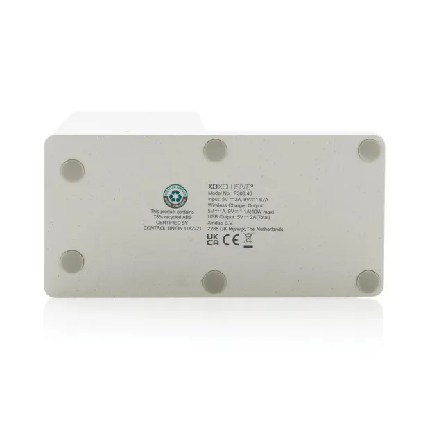  Ontario FSC® & RCS recycled plastic 10W wireless - XD Xclusive White 