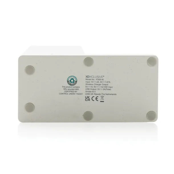  Ontario FSC® & RCS recycled plastic 10W wireless - XD Xclusive White 