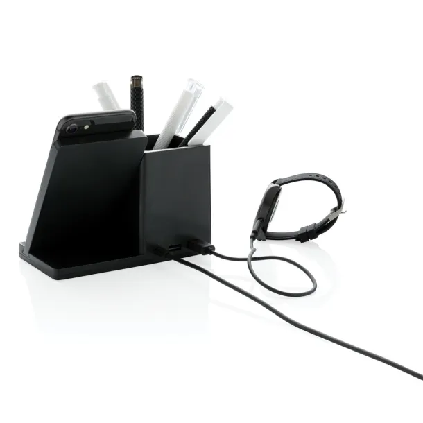  Ontario FSC® & RCS recycled plastic 10W wireless - XD Xclusive Black 