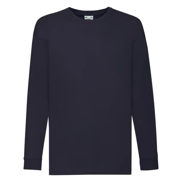  Kids Valueweight Long Sleeve T - Fruit of the Loom Deep Navy