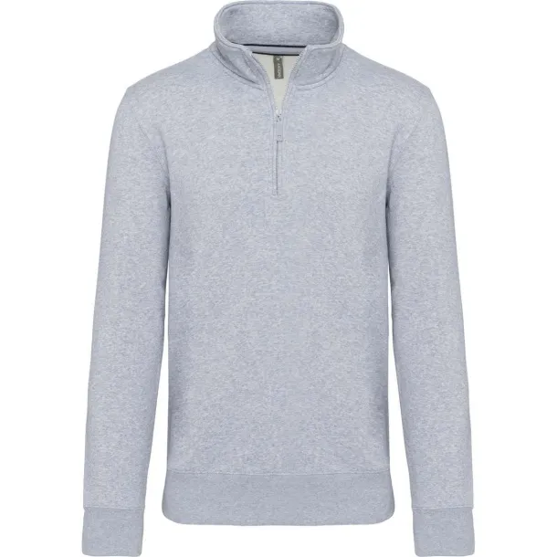  ZIPPED NECK SWEATSHIRT - Kariban Oxford Grey