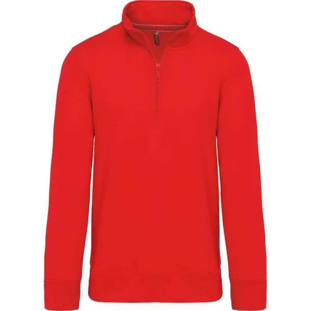  ZIPPED NECK SWEATSHIRT - Kariban Red