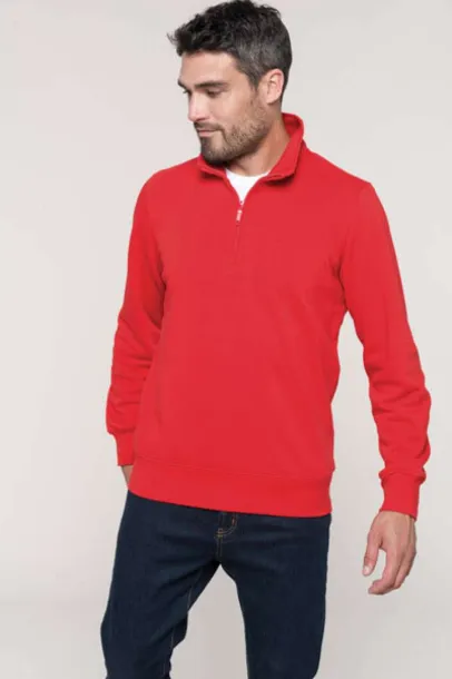  ZIPPED NECK SWEATSHIRT - Kariban Tamno siva