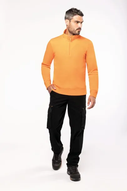  ZIPPED NECK SWEATSHIRT - Kariban Tamno siva