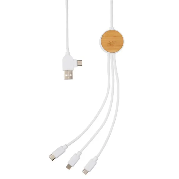  RCS recycled plastic Ontario 6-in-1 cable - XD Collection White 