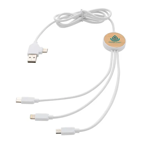  RCS recycled plastic Ontario 6-in-1 cable - XD Collection White 