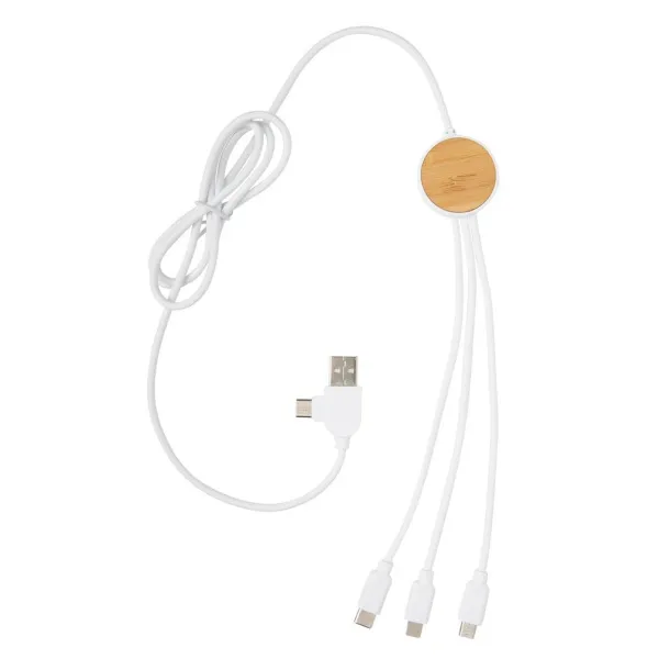  RCS recycled plastic Ontario 6-in-1 cable - XD Collection White 