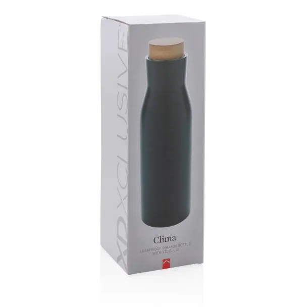  Clima leakproof vacuum bottle with steel lid - XD Xclusive Black 