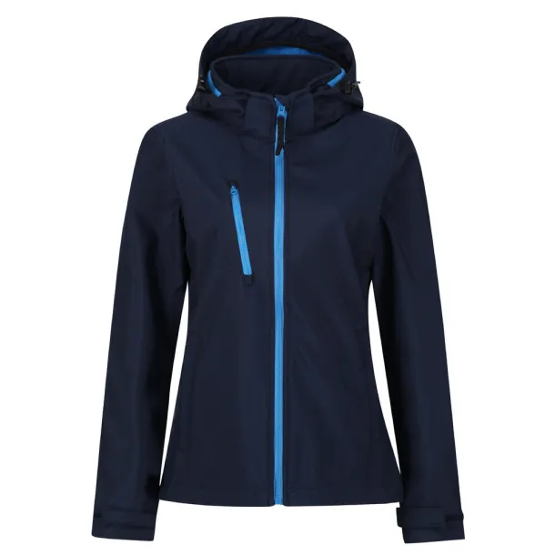  Women's Venturer 3-Layer Hooded Softshell Jacket - Regatta Professional Navy French Blue