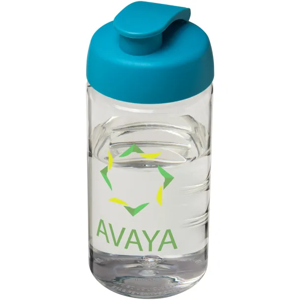 H2O Bop® 500 ml flip lid sport bottle White Aqua blue