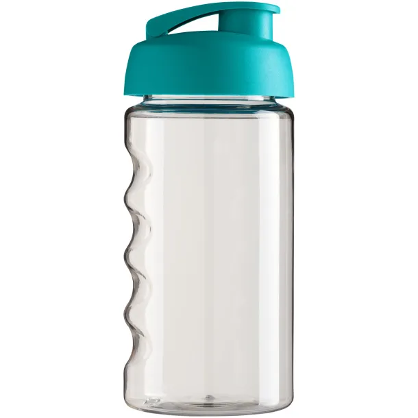 H2O Bop® 500 ml flip lid sport bottle - Unbranded White Aqua blue