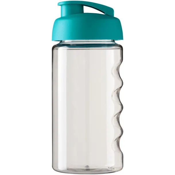 H2O Bop® 500 ml flip lid sport bottle - Unbranded White Aqua blue