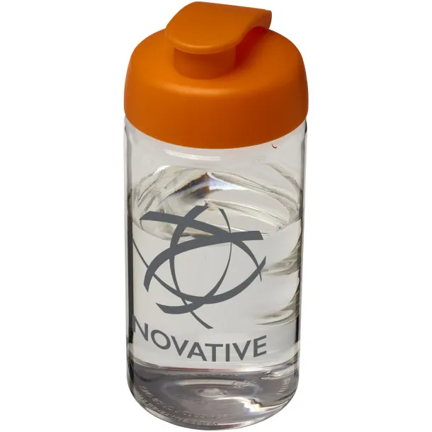 H2O Bop® 500 ml flip lid sport bottle - Unbranded White Orange