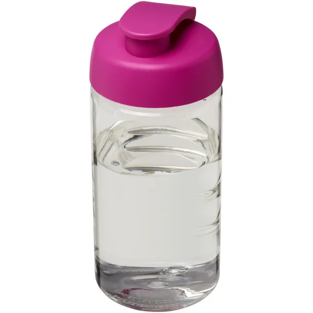 H2O Bop® 500 ml flip lid sport bottle - Unbranded White Transparent pink