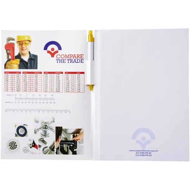 Essential conference pack A4 notepad and pen White Yellow