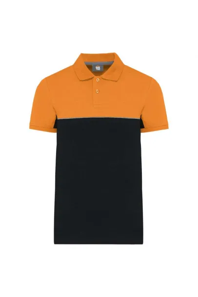  UNISEX ECO-FRIENDLY TWO-TONE SHORT SLEEVE POLO SHIRT - Designed To Work Black Forest Green