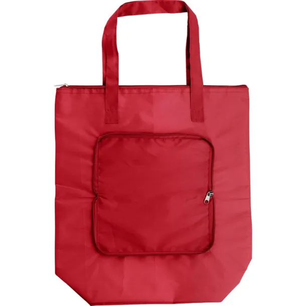  Foldable cooler bag, shopping bag red