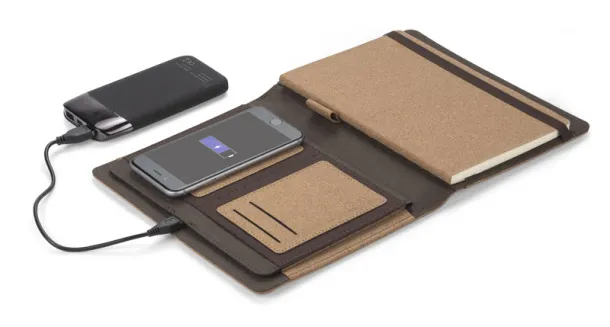 CHARCO Portfolio with wireless charger - Beechfield naturalny