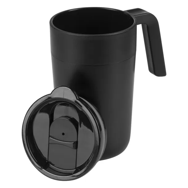 HOTTO Travel mug, 400 ml - CASTELLI Black