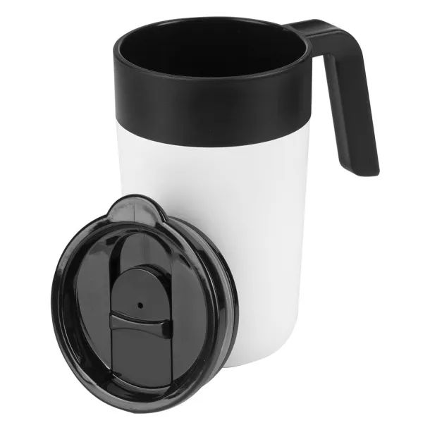 HOTTO Travel mug, 400 ml - CASTELLI White