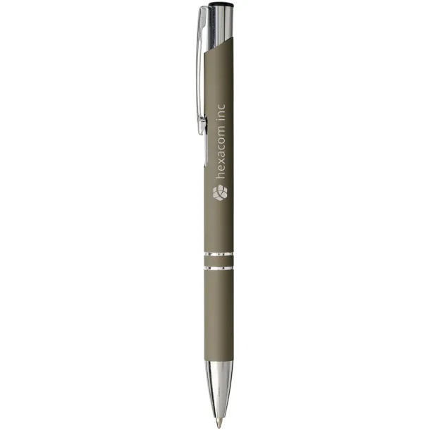 Moneta soft touch click ballpoint pen Dark grey