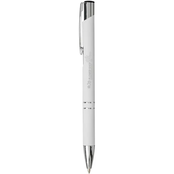 Moneta soft touch click ballpoint pen - Unbranded White