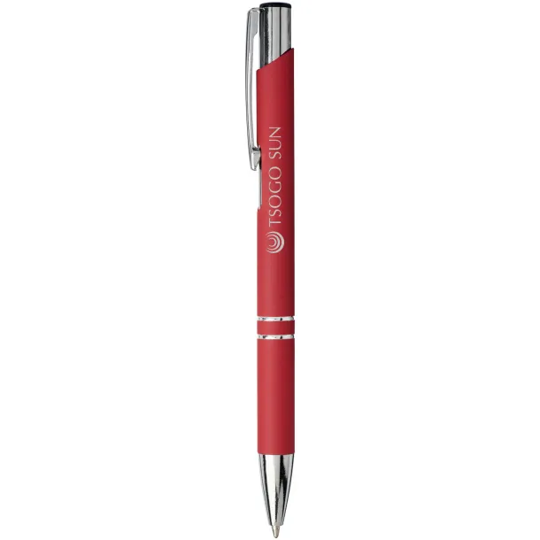 Moneta soft touch click ballpoint pen Red