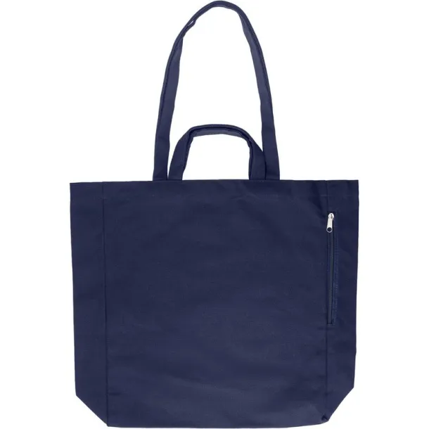  Recycled cotton shopping bag blue