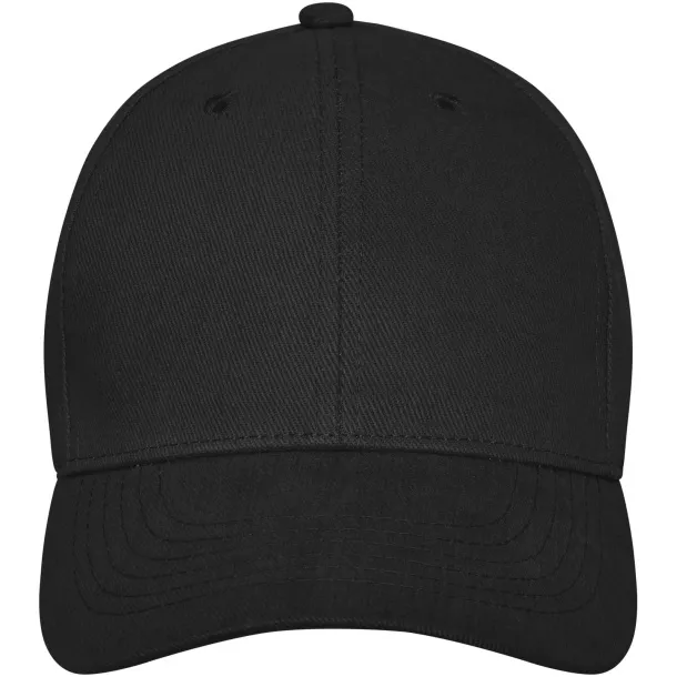 Davis 6 panel cap - Elevate Life Solid black