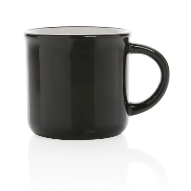  Vintage keramička šalica, 280 ml - XD Collection Crna Bijela