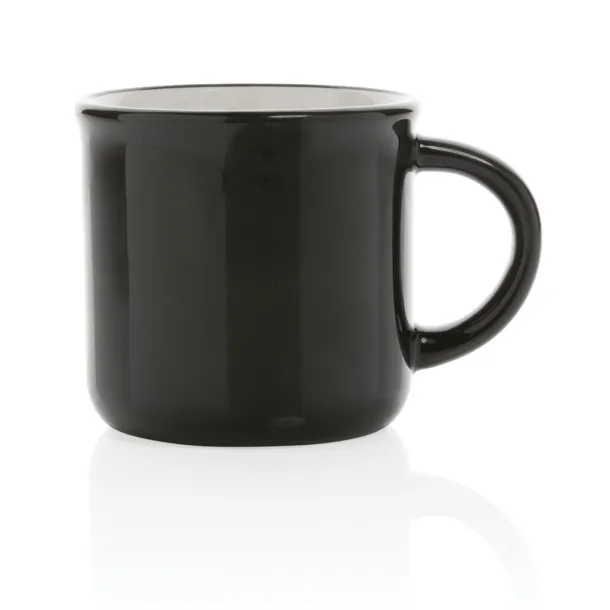 Vintage keramička šalica, 280 ml - XD Collection Crna Bijela
