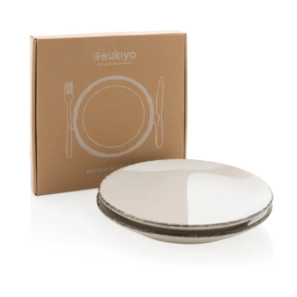 Ukiyo Ukiyo dinner plate set of 2 - Ukiyo White Black