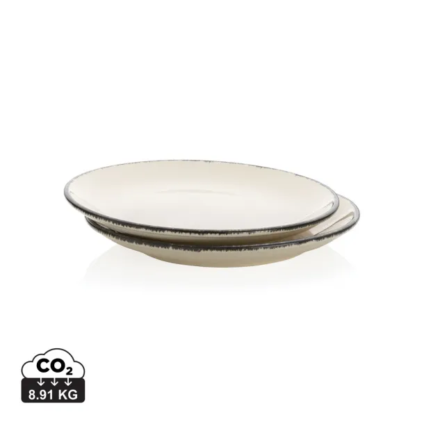 Ukiyo Ukiyo dinner plate set of 2 - Ukiyo White Black