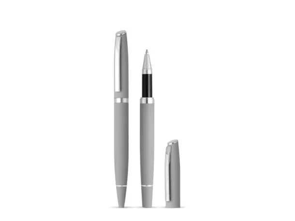 ASTRA PLUS Writing set (metal ball pen and roller pen) Gray