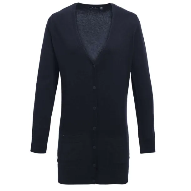  WOMEN'S LONG LENGTH KNITTED CARDIGAN - Premier Navy