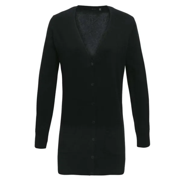  WOMEN'S LONG LENGTH KNITTED CARDIGAN - Premier Black