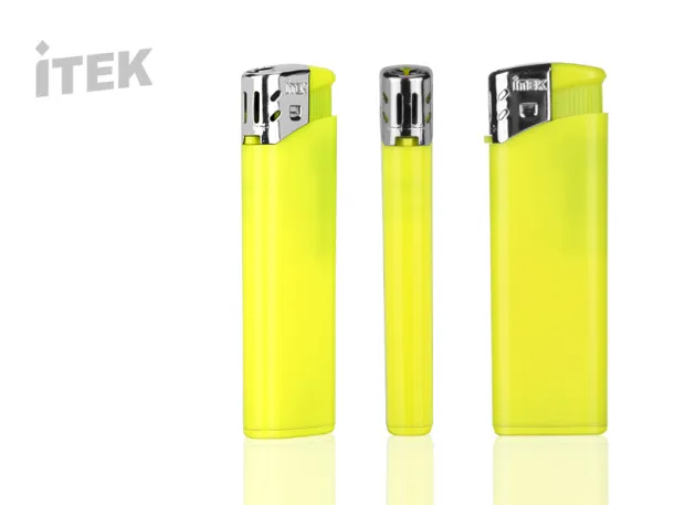 FLAME electronic plastic lighter - ITEK Neon yellow